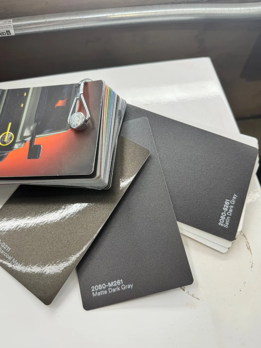 3M 2080 swatches including Matte Dark Gray
